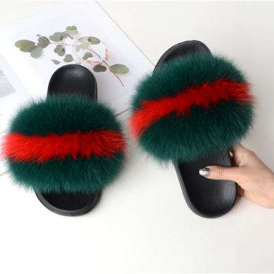 China Fashion Trend Fur Slips Faux Mommy And Me White Fluffy Red Kids Hairy Slippers For Women for sale