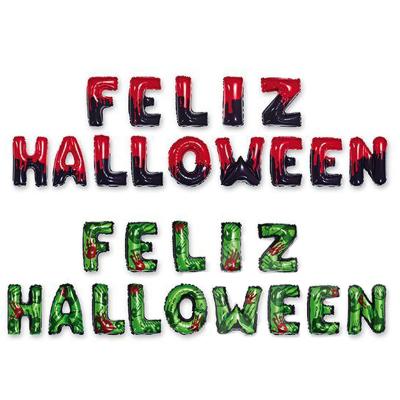 China Non Latex Feliz Halloween Letters Banner Foil Balloon Halloween Amazon Hot Sales Wholesales for sale