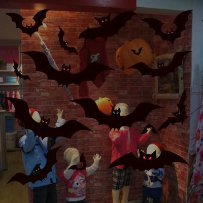 China Themed Wall Paper Stickers Window Decoration Halloween Stickers Web Spider Bat Horror Party Decoration Wholesales for sale