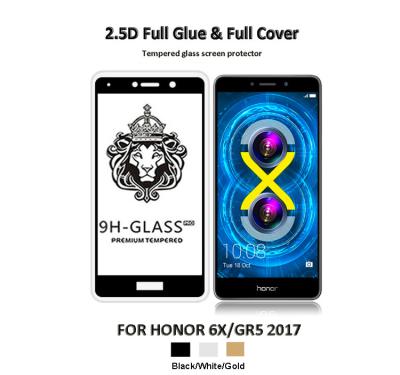 China Premium Mobile Phone Full Glue 9H Screen Protector For Huawei Honor 6x Tempered Glass for sale