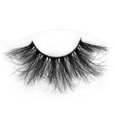 China 2021 new arrivals 25mm natural fluffy 5d mink eyelashes real lashes lashes wholesale mink eyelash vendor customized boxes for sale