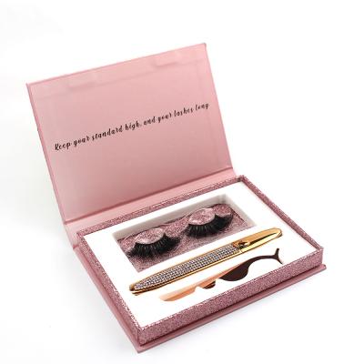 China Real Mink Eyelashes 100% Full Quality Hand Made Natural Hot Sale Custom Made 3d Strip Lashes Case for sale