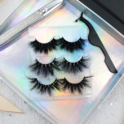 China Real Mink Eyelashes Vendor Customized Boxes full natural private label 3d strips lashes good quality wholesale price for sale