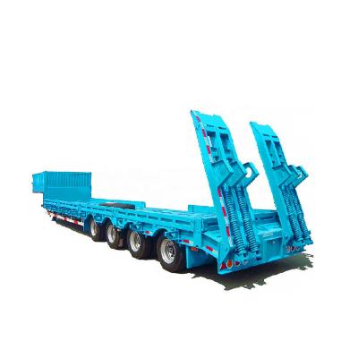 China Chinese Truck Trailer Manufacturer Factory Price Semi Trailer 4 Axles Loading 80 Tons Excavator Semi Trailer With 16 Inner Tubes For Sale for sale