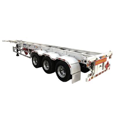 China China popular product 45ft truck trailer 13.8 meters container truck trailer 2 or 3 axles skeleton left hand skeleton cargo semi trailer for sale