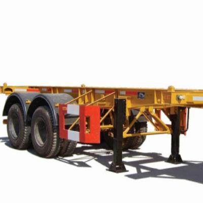 China Semi Truck Trailer China Container Trailer Manufacture Heavy Axles 12R22.5*8 Skeleton Semi Trailer 2 Pcs 40ft Supply 12.38m Skeleton Trailer for sale