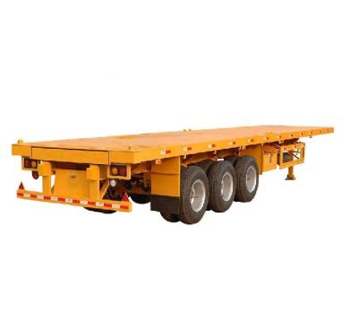 China High Quality Bestselling Truck Trailer 80 Ton Load Goods Container Semi Trailer 3/4Axles Size 15m*3m*1.5m Flat Bed Semi Trailer for sale