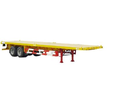 China Truck Trailer Guaranteed Quality 3 Axles 40ft Air Suspension Flat Bed Semi Trailer Loading 40tons Shipping 40FT Containers Flat Bed Trailer for sale