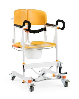 China Medical Products Manual Patients Transfer Chair With Wheels Medical Shift Machine With Commode Toilet For Disabled Older 3000/Month for sale