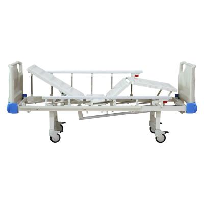 China Metal manual 2 cranks hospital beds medical hospital bed patient price for sale for sale