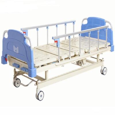 China Crank Metal Hospital 2 Bed Manual Two-function Nursing Medical Bed For Patient for sale