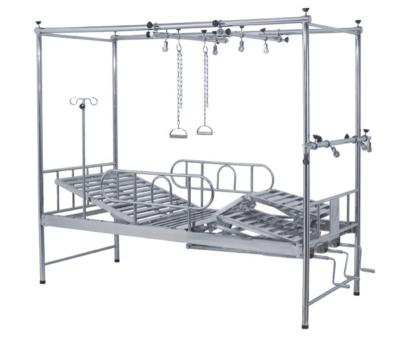 China Two Function Metal Medical Equipment Orthpedical Bed Two Cranks Hospital Bed for sale