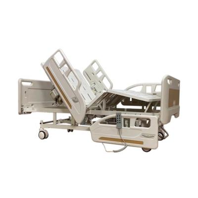 China Medical Clinic Furniture Equipment Five Function Metal Electric ICU Bed Adjustable Nursing Patient Hospital Bed for sale