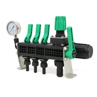 China Plastic Agricultural Boom Sprayer Regulator With Pressure Gauge for sale