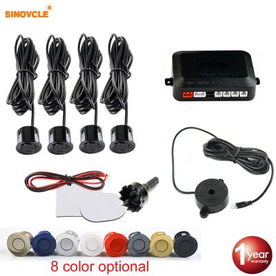 China Waterproof Car Parktronic Parking Sensor 4 Sensors 22 Mm With Buzzer Radar Reverse Backup System 8 Colors 12V for sale