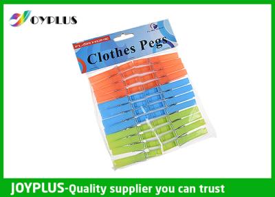 China PP Material Colored Plastic Clothespins Set Customized Color / Size Available for sale