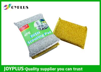 China High Density Kitchen Nylon Sponge Scrubber , Dish Washing Scrub Pads 4 Pack for sale