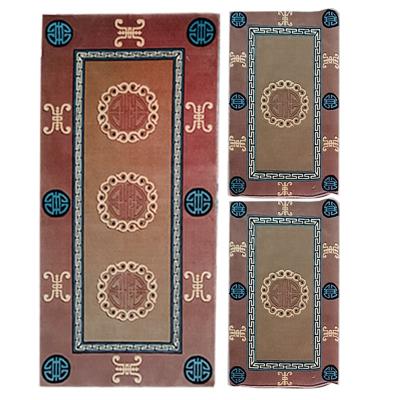 China Washable Super Soft High Quality Wool Hand Made 100% Muslim Prayer Pilgrimage Floor Mat for sale