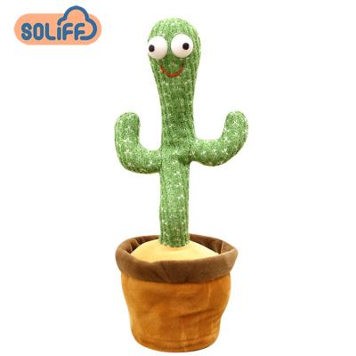 China Mondern New Design Singing Dancing Saxophone Cactus Toys Soft Plush Electric Toys Stuffed Cactus Dancing Toy for sale