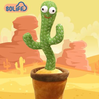 China Mondern 2021 Wholesale Price Music Plush Doll Dancing Cactus Stuffed Plush Toys for sale