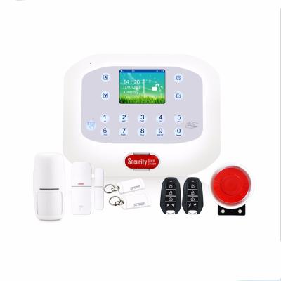 China Wireless WIFI+GSM+GPRS Home Security Burglar Alarm System GSM SMS Home Alarm Kits for sale