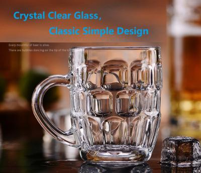 China Sustainable Classic Design Beer Glass Mug 560ml for sale