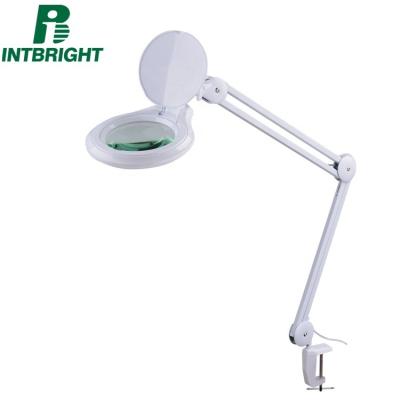 China Dimmable Magnifier LED Light With Adjustable Furniture Table Salon Table Clip Nail Magnifying Lamp For Eyelash Extension for sale