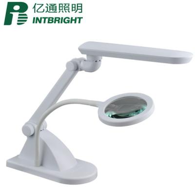 China Dimmable Desk Lamp with Magnifier Lens Glass Task Light for Beauty Nail Manicure Repairing Reading Sewing Repair Knitting Measure for sale