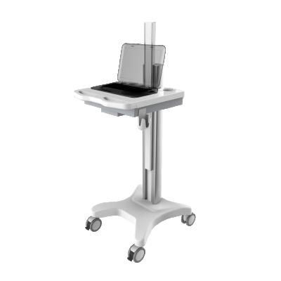 China Hospital Trolley Medical Emergency Trolley / With Keyboard Holder / With Adjustable Foot for sale