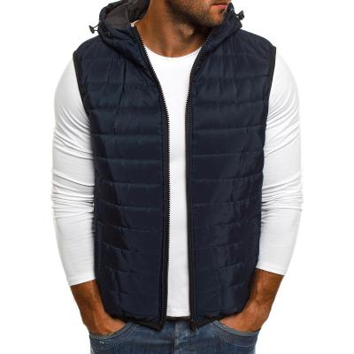 China New Fashion Men's Single Breasted Vest Cotton Hooded Anti-Wrinkle Jacket for sale