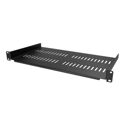 China SPCC Cold Rolled Steel 1U Vented Server Rack Cabinet Shelf - 10in Deep for sale