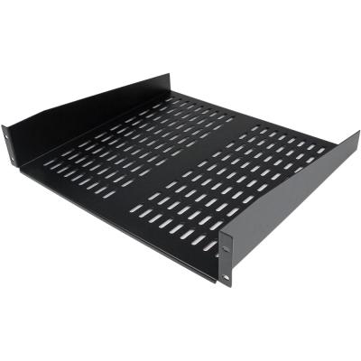 China SPCC Cold Rolled Steel 2U Vented Server Rack Cabinet Shelf - 16in Deep for sale