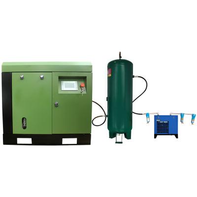 China OIL-LESS 15KW 20HP Variable Frequency Screw Air Compressor High Pressure Air Compressor for sale