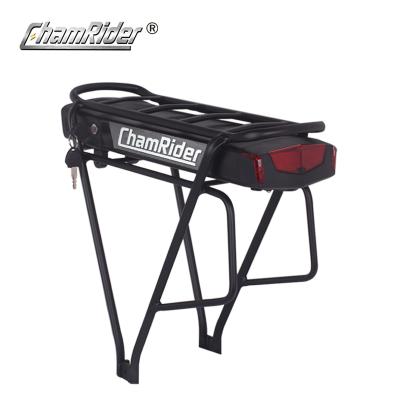 China ChamRider Electric Bike Rear Rack 36v 48v 52v Electric Bicycle Battery For Bike Lithium Li-ion Battery Pack Carrier for sale