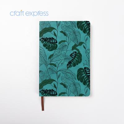 China Printed Craft Express Wholesale New Product Green Custom Sublimation Blanks PU Leather Notebook for sale