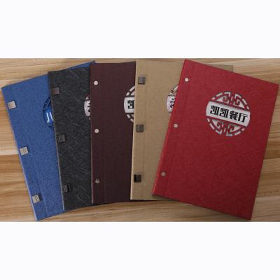 China Hollow Out Leather Menu Cover Red Color PU Customized Hollow Out Design Restaurant Menu For Sale for sale