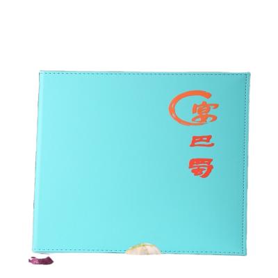 China Restaurant hot stamping concave wholesale new design waterproof and oil-proof rectangular menu for sale