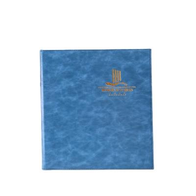 China Hot Stamping Concave Gold Blocking Cover Hot Selling A4 Good Quality Inside Coated Paper Menu Page for sale