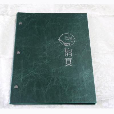 China Factory silver/gold stamping cover factory silver/gold stamping cover hot custom good quality logo restaurant menu for sale