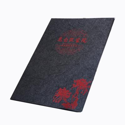 China Engraving High Quality Leather Soft Cover PU Menu Cover With Engraving Design Inside Screws Binding Factory Restaurant Custom Menu For Sale for sale