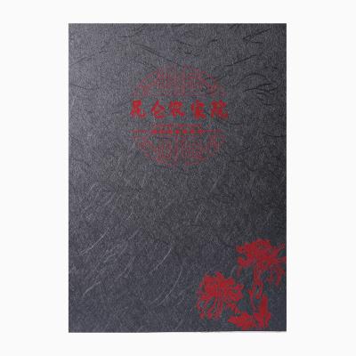 China Engraving cover factory wholesale custom made leather menu cover hiqh quality restaurant menu cover for sale for sale