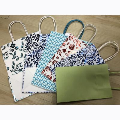 China Recycled Materials Good Quality Durable And Environmental Custom Shopping Paper Bags With Logo Printed for sale