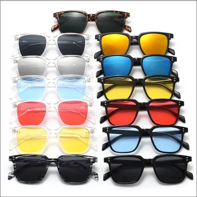 China 2021 Trendy Sunglasses Rectangle Sea Lens Retro Small Sunglasses Fashion Square Rivet Unisex Sunglasses for sale