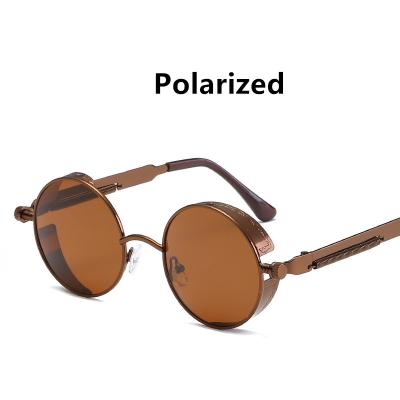 China fashion sunglasses wholesale classic round shades polariod men unisex motor glasses for sale