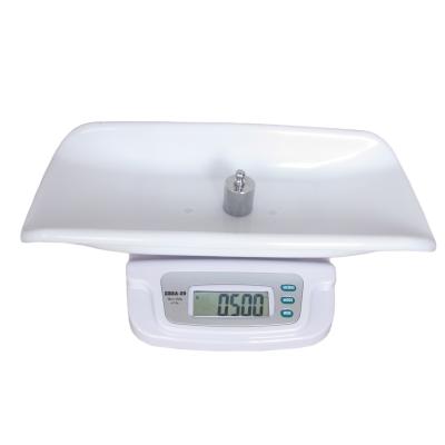 China High Precision Plastic Platform Miniaturized Scale 2021 White Digital Weight Gram Electronic Infant Scale for sale