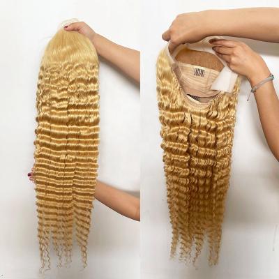 China Wholesale 150 Density Platinum Honey Blonde 613 Full Lace Wig Brazilian Straight Ash Blonde 613 Wig Silky Virgin Hair Wig for sale