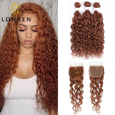 China Jerry Curl Water Wave 30 Bundles Raw Malaysian Virgin Hair Uprocess Wholesale Brazzilian Hair Bundles Long With Closures And Headbands for sale