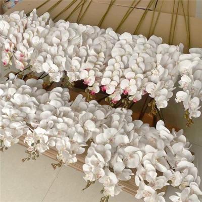 China Real Touch Orchid Latex Orchid Flower PU 9 Heads Artificial Orchid Orchid Flower Latex for sale