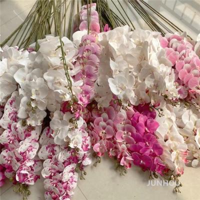 China High Quality 9 Heads Latex Real Touch Orchid Wedding Decoration Orchid Artificial Flower for sale