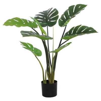 China Wholesale Customizable Plastic Artificial Plant High Simulation Artificial Monstera Tree For Home Decoration for sale